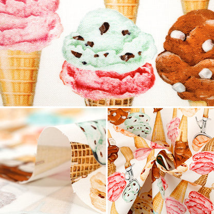 【数量5から】 生地 『USAコットン アイスクリーム 19826-287』