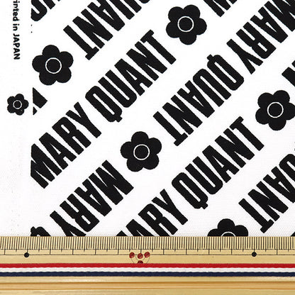 【数量5から】 生地 『MARY QUANT オックス ロゴ ホワイト AP1030S-2A』