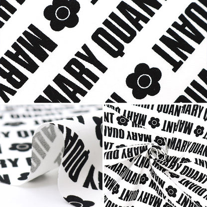 【数量5から】 生地 『MARY QUANT オックス ロゴ ホワイト AP1030S-2A』