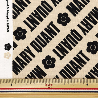 【数量5から】 生地 『MARY QUANT オックス ロゴ ベージュ AP1030S-2B』