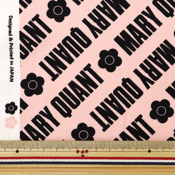 【数量5から】 生地 『MARY QUANT オックス ロゴ ピンク AP1030S-2C』