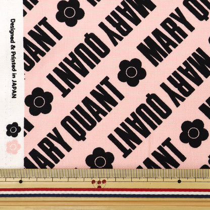 【数量5から】 生地 『MARY QUANT オックス ロゴ ピンク AP1030S-2C』