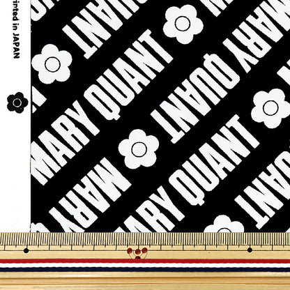 【数量5から】 生地 『MARY QUANT オックス ロゴ ブラック AP1030S-2E』