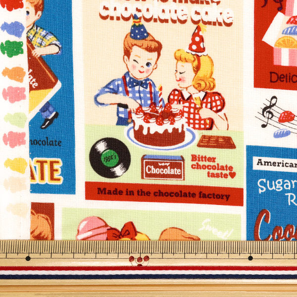 [Quantité à partir de 5] Tissu 『siège Sugar Rock Sweets Rock and Roll Multi LW2060-11A"