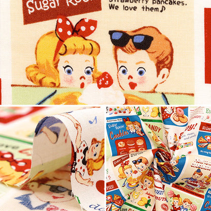 [Quantité à partir de 5] Tissu 『siège Sugar Rock Sweets Rock and Roll Multi LW2060-11A"