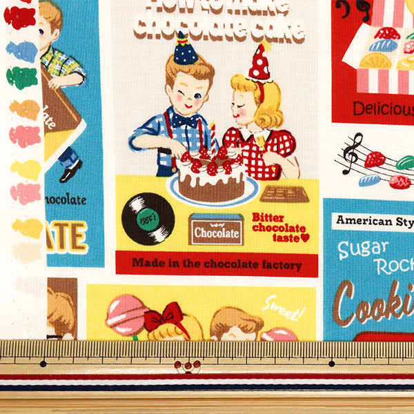 [Quantité à partir de 5] Tissu 『siège Sugar Rock Sweets Rock and Roll Pop LW2060-11C"