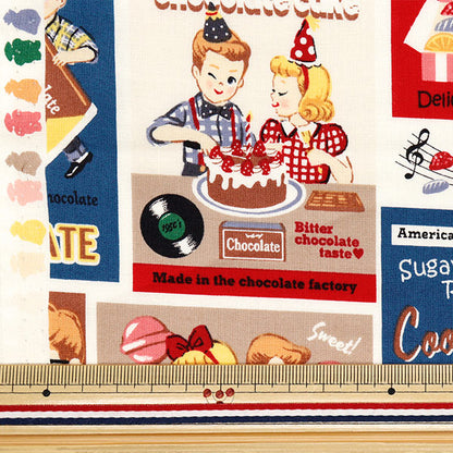 [Quantité à partir de 5] Tissu 『siège Sugar Rock Sweets Rock and Roll Classic LW2060-11D"