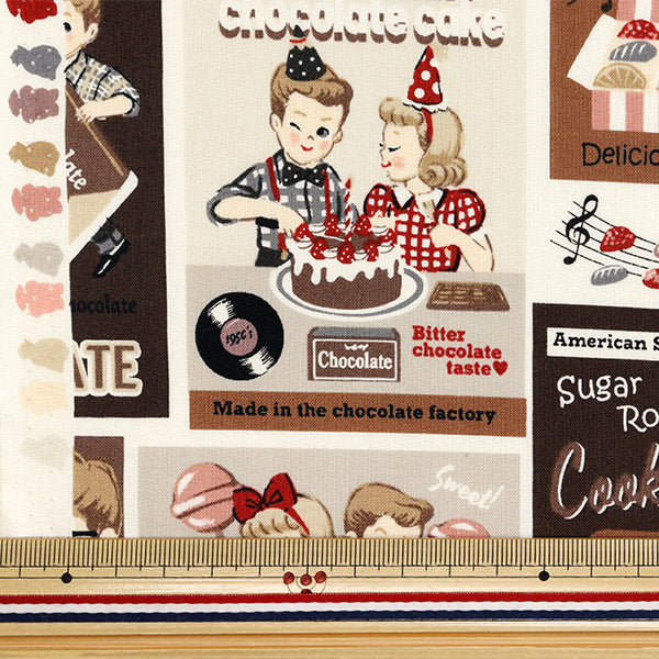 [Quantity starting from 5] Fabric 『Sheeting Sugar Rock Sweets Rock and Roll Chic LW2060-11E"