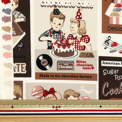 [Quantity starting from 5] Fabric 『Sheeting Sugar Rock Sweets Rock and Roll Chic LW2060-11E"