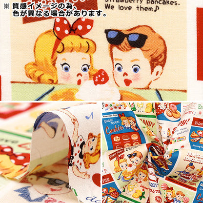 [Quantity starting from 5] Fabric 『Sheeting Sugar Rock Sweets Rock and Roll Chic LW2060-11E"