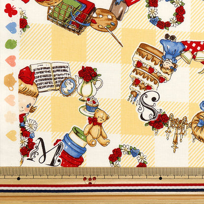 [Количество, начиная с 5] Ткань 『Простыни Маргарет и Софи Лав вещи венок на желтый ms7050-12c"