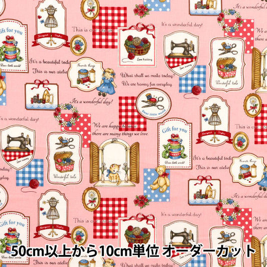 [Quantité à partir de 5] Tissu 『siège Margaret & Sophie Mytho's Sewing Goods Pink MS7050-13B"