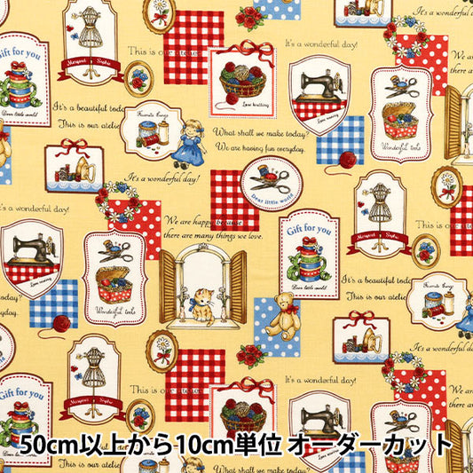 [Quantité à partir de 5] Tissu 『siège Margaret & Sophie Mytho's Sewing Goods Yellow MS7050-13C"