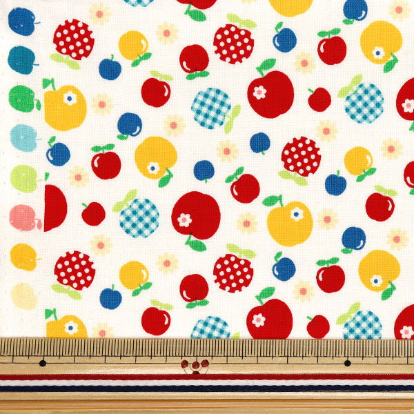 [Quantité à partir de 5] Tissu 『siège Margaret & Sophie Apple Pattern Ivory MS7050-15A"