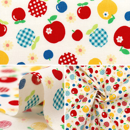 [Quantité à partir de 5] Tissu 『siège Margaret & Sophie Apple Pattern Ivory MS7050-15A"