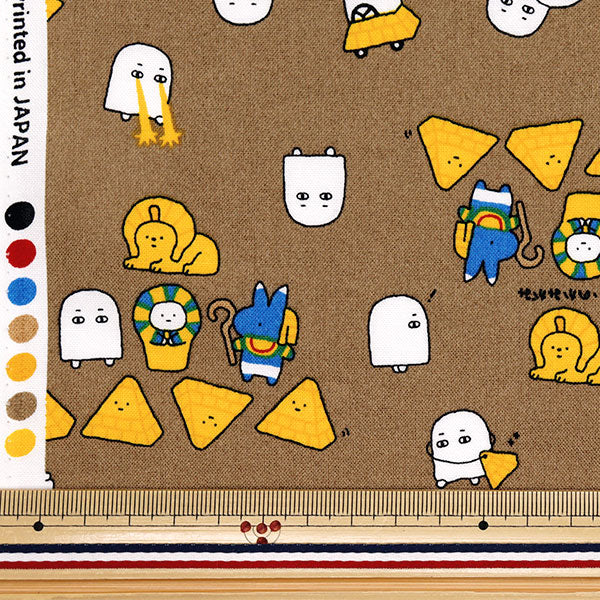 【数量5から】 生地 『シーチング リトルミステリー エジプト ブラウン AP52104-2E』