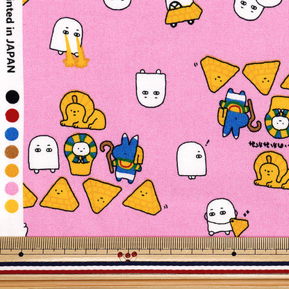 【数量5から】 生地 『シーチング リトルミステリー エジプト ピンク AP52104-2B』