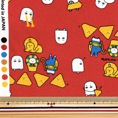 【数量5から】 生地 『シーチング リトルミステリー エジプト レッド AP52104-2D』