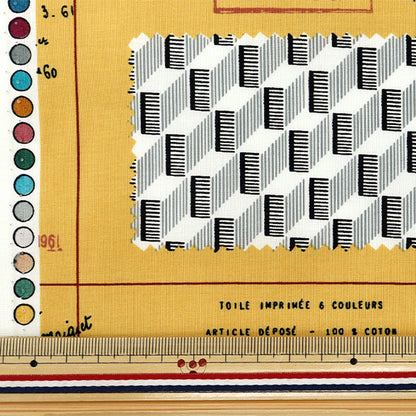 [Quantità a partire da 5] Tessuto "Libro di campionamento di Sharting Yellow 825901-B" Yuwa Ariwa Shoten