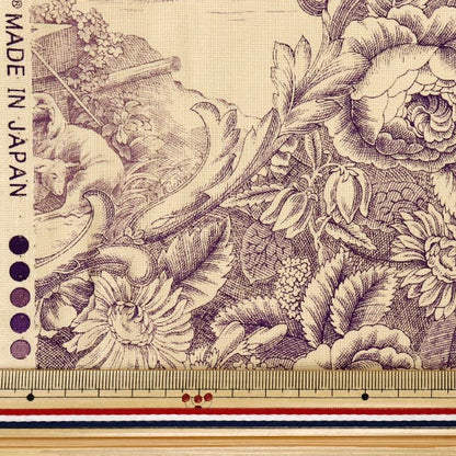 [Cantidad a partir de 5] Tela "Sharting Classic Print Joui Style Kinari X Purple 819589-A" Yuwa Ariwa disparó