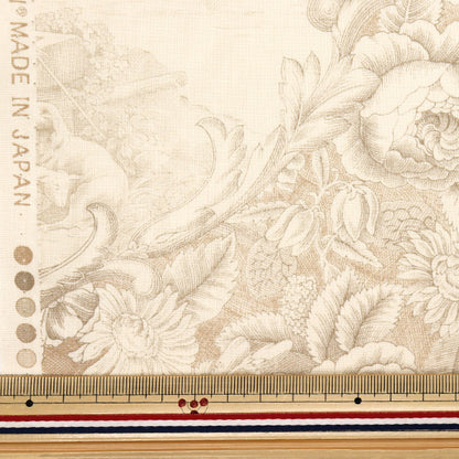 [Cantidad a partir de 5] Tela "Estilo de inodoro estampado clásico de Sharting Off x beige 819589-d" Yuwa Ariwa disparó