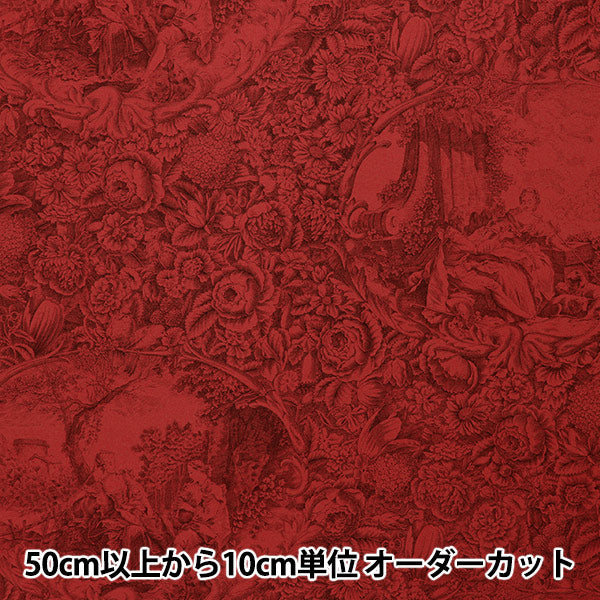 [Menge ab 5] Stoff "Sharting Classic Print Toilette Joui Style Red 819589-N" Yuwa Ariwa Shotten