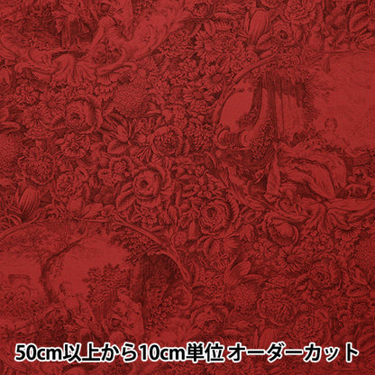 [Menge ab 5] Stoff "Sharting Classic Print Toilette Joui Style Red 819589-N" Yuwa Ariwa Shotten