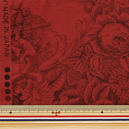 [Menge ab 5] Stoff "Sharting Classic Print Toilette Joui Style Red 819589-N" Yuwa Ariwa Shotten