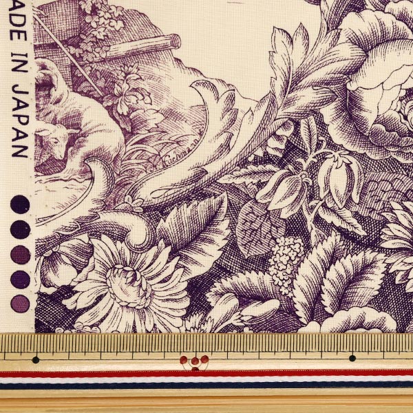 [Menge ab 5] Stoff "Sharting Classic Print Toilette Joui-Stil White X Purple 819589-Q" Yuwa Ariwa Shotten