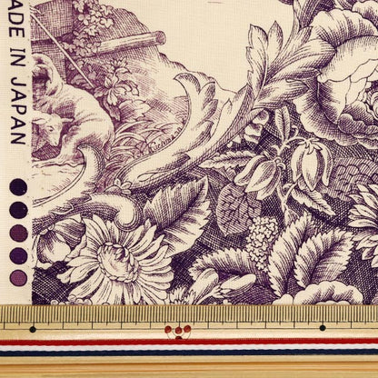 [Menge ab 5] Stoff "Sharting Classic Print Toilette Joui-Stil White X Purple 819589-Q" Yuwa Ariwa Shotten