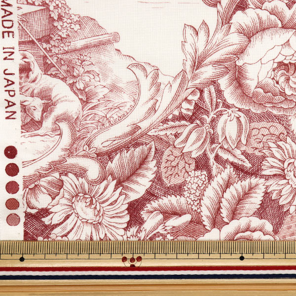 [Menge ab 5] Stoff "Sharting Classic Print Toilette Joui-Stil White X Red 819589-r" Yuwa Ariwa Shotten