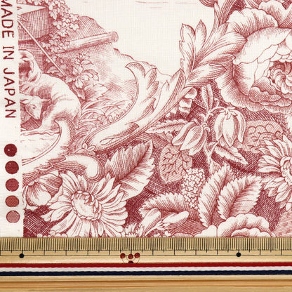 [Menge ab 5] Stoff "Sharting Classic Print Toilette Joui-Stil White X Red 819589-r" Yuwa Ariwa Shotten