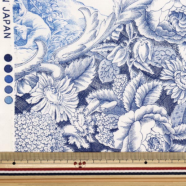 [Quantity starting from 5] Fabric "Sharting Classic Print Toilet Joui Style White x Navy 819589-U" YUWA Ariwa Shoten