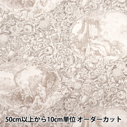 [Quantity starting from 5] Fabric "Sharting Classic Print Toilet Joui Style Cocoa 819589-V" YUWA Ariwa Shoten
