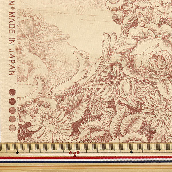 [الكمية تبدأ من 5] الأقمشة "SHARTING CLASSION PRINT EVOLET JOUI Style Kinari X Brown 819589-W" Yuwa Ariwa Shoten