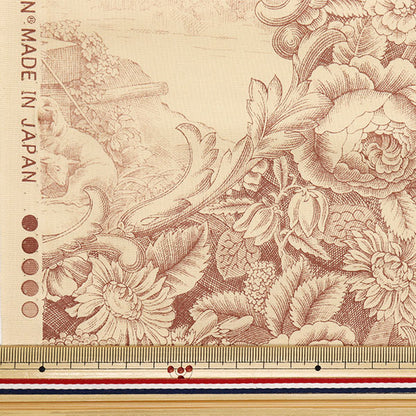 [الكمية تبدأ من 5] الأقمشة "SHARTING CLASSION PRINT EVOLET JOUI Style Kinari X Brown 819589-W" Yuwa Ariwa Shoten