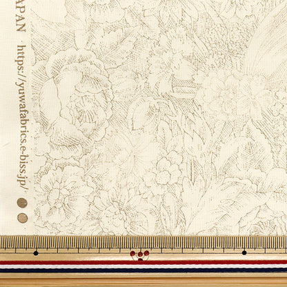 [Количество, начиная с 5] Ткань "Sharting Classic Print Toilale Joui Floral Pattern Beige 829003-L" Юва Арива Шотен