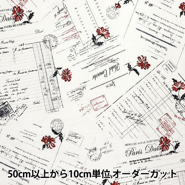 [Quantità a partire da 5] Tessuto "Koseki Suzuko Sharting Bikabikachint Elaborazione carta e Marguerite White SZ825826-A" Yuwa Ariwa Shoten