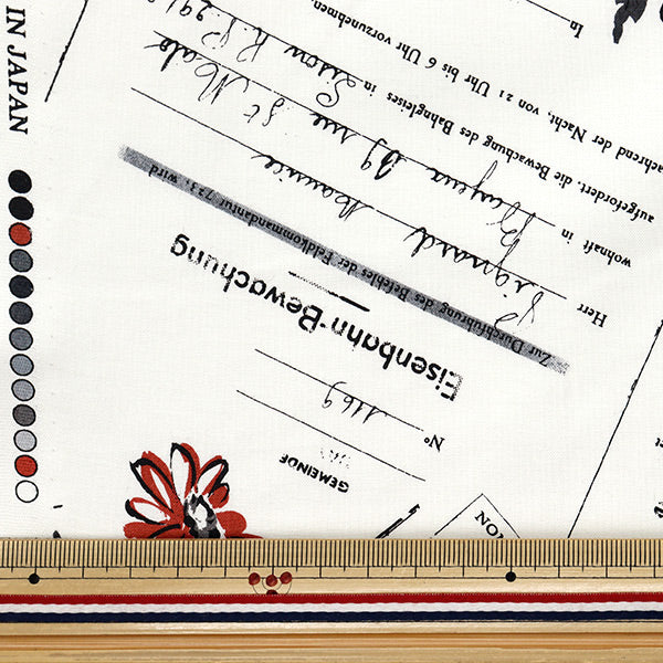 [Quantità a partire da 5] Tessuto "Koseki Suzuko Sharting Bikabikachint Elaborazione carta e Marguerite White SZ825826-A" Yuwa Ariwa Shoten