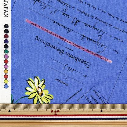 [Cantidad a partir de 5] Tela "Koseki Suzuko Sharting Paper de procesamiento de bikabikachint y Marguerite Blue SZ825826-C" Yuwa Ariwa disparó