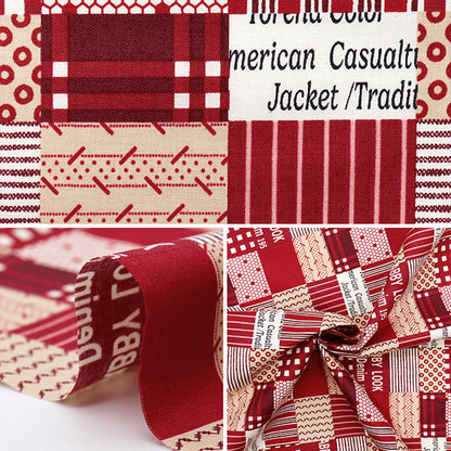 [Quantità a partire da 5] Tessuto "Koseki Suzuko Sharting Bikabikachint elaborazione quadrata patch rossa sz829911-a" Yuwa Ariwa Shoten