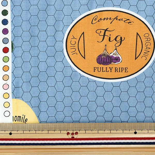 [Cantidad a partir de 5] Tela "Koseki Suzuko Sharting Bikabikachint Processing Dood Labels Blue SZ829924-A" Yuwa Ariwa disparó