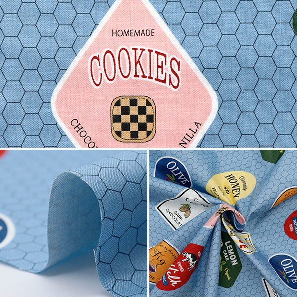 [Cantidad a partir de 5] Tela "Koseki Suzuko Sharting Bikabikachint Processing Dood Labels Blue SZ829924-A" Yuwa Ariwa disparó