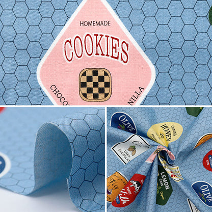 [Cantidad a partir de 5] Tela "Koseki Suzuko Sharting Bikabikachint Processing Dood Labels Blue SZ829924-A" Yuwa Ariwa disparó