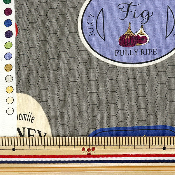 [Cantidad a partir de 5] Tela "Koseki Suzuko Sharting Bikabikachint Processing Dood Labels Gray SZ829924-E" Yuwa Ariwa disparó