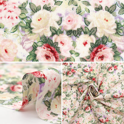 【数量5から】 生地 『シャーティング シークレットローズガーデン マルチカラー 824887-A』 YUWA 有輪商店