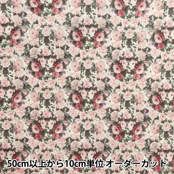【数量5から】 生地 『シャーティング シークレットローズガーデン レトロピンク 824887-E』 YUWA 有輪商店