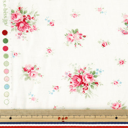 【数量5から】 生地 『シャーティング 小花柄 レッド 829913-A』 YUWA 有輪商店