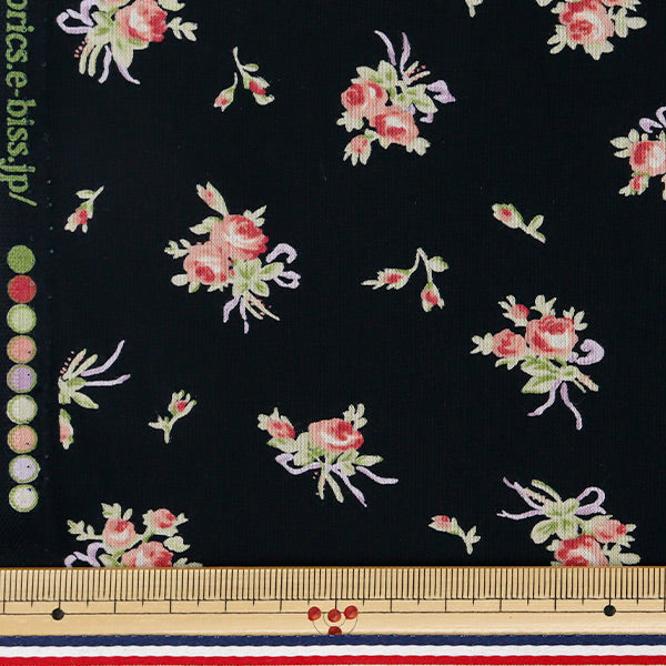 [Menge ab 5] Stoff "Sharting" FarbbandAndrose Black 824930-D" Yuwa Ariwa Shotten