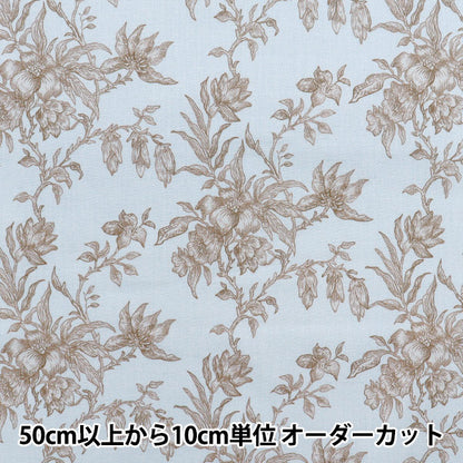 [Cantidad a partir de 5] Tela "Dibujo de línea de fragmento azul 825916-C" Yuwa Ariwa disparó